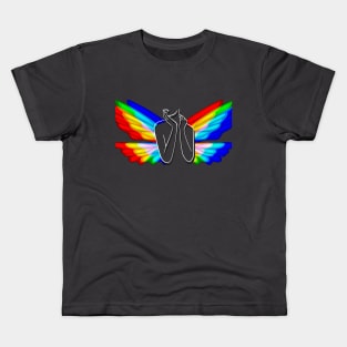 Girl with colorfull fairy wings Kids T-Shirt